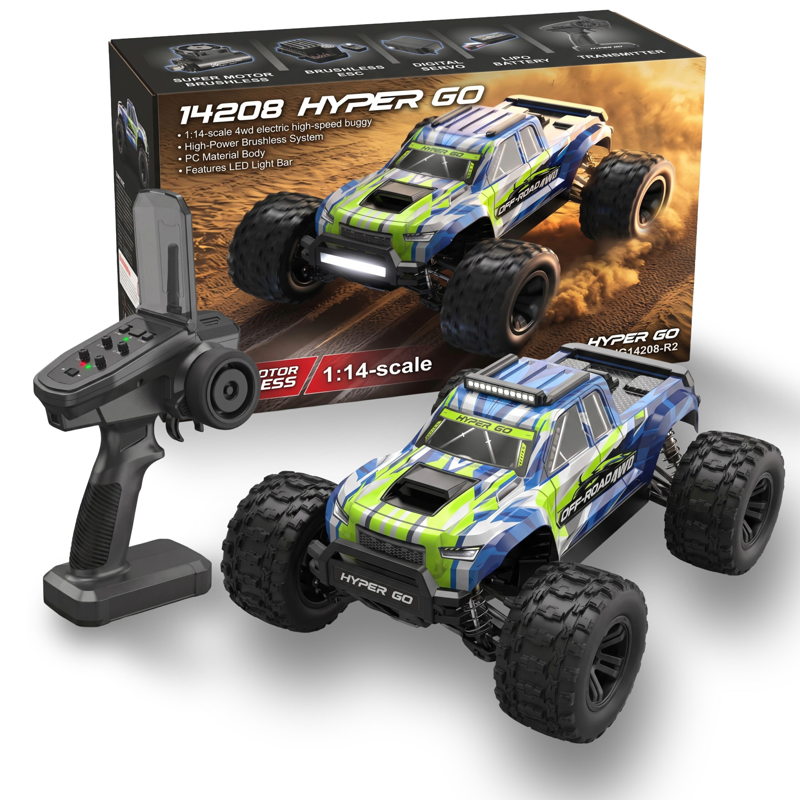 MJX Hyper Go 14208 | 1:14 Scale | Monster Truck