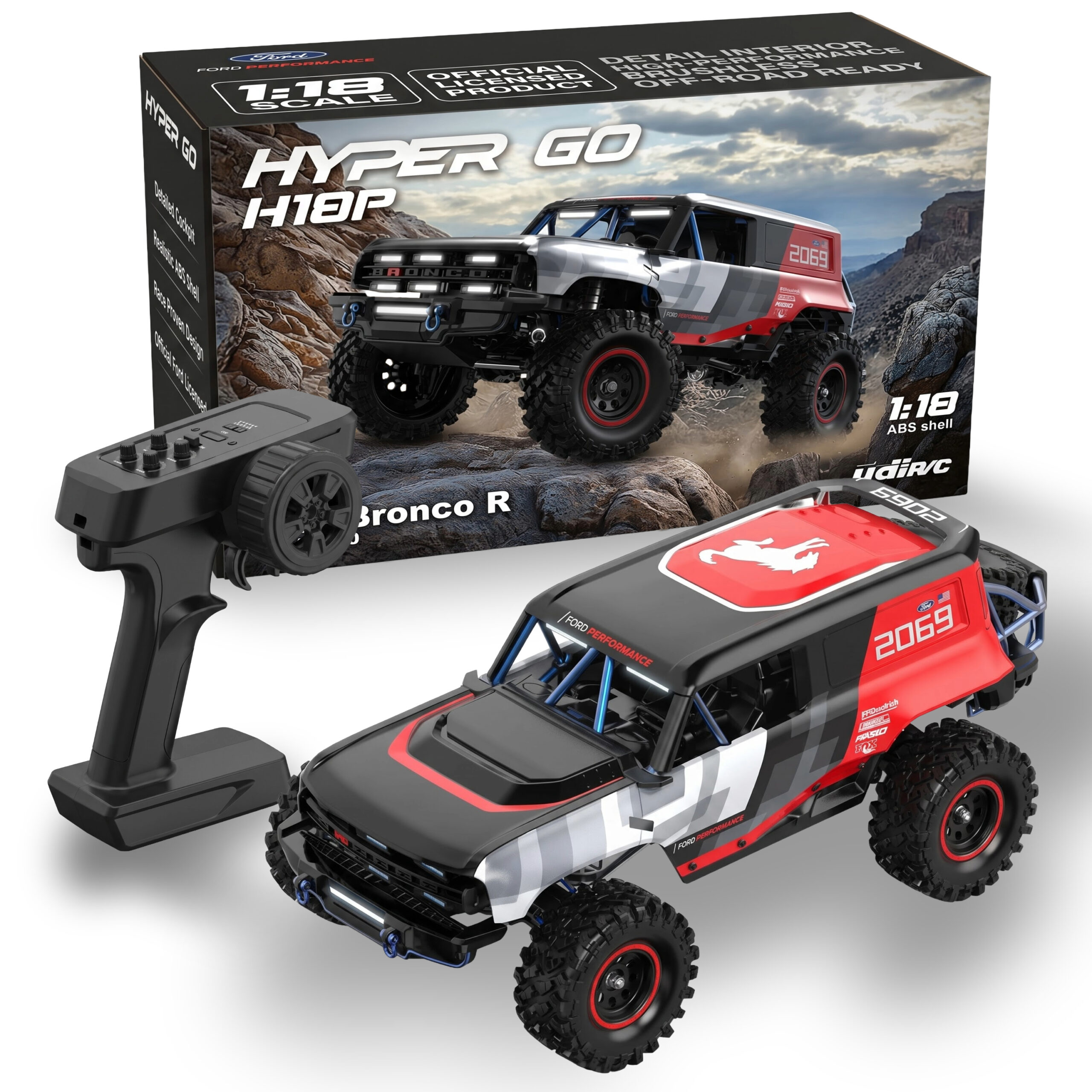 MJX Hyper Go H18P Ford Bronco R BAJA1000 | 1:18 Scale | Crawler